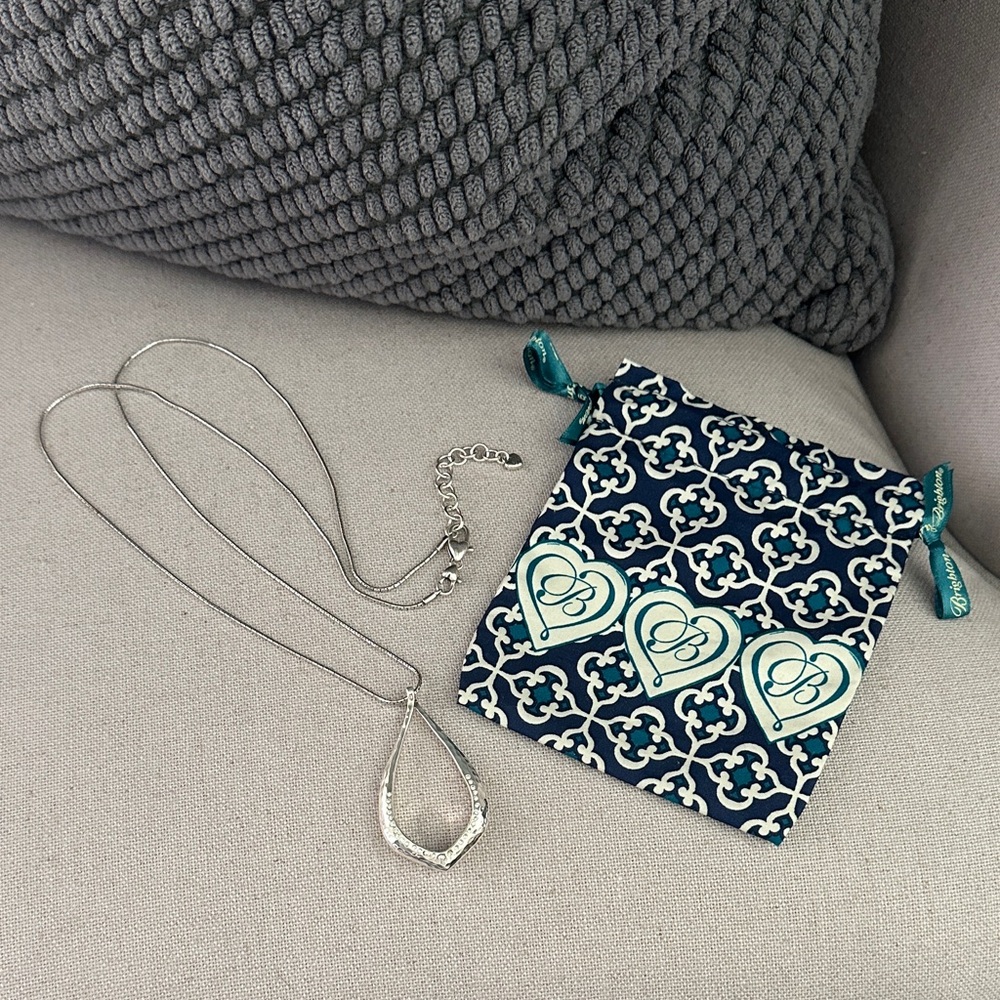 Brighton Silver Necklace with Teardrop Pendant
